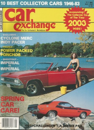 CAR EXCHANGE 1983 MAY - INDY, WIDE TRACK, IMPERIAL, T/A 340 SIX PACK, '48 JAG